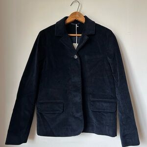 NWT COS Women's Navy Corduroy Utility Jacket